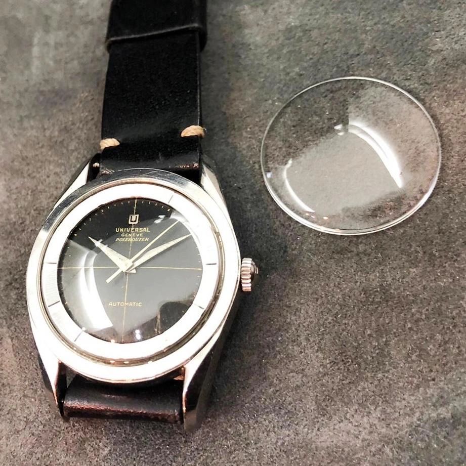 Crystal Plexi for Universal Geneve Polerouter Bumper Mov't 35mm